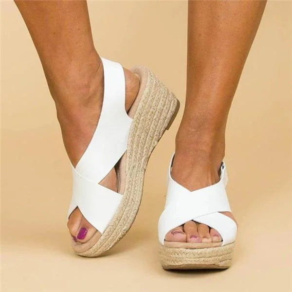 Clara | Schwarze Keilabsatz Schuhe mit Elastischen Riemen | Bequeme Damen Schuhe für Stilvolle Sommer-Outfits 9