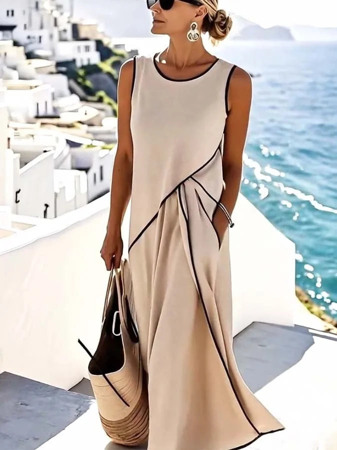 Elegantes Damenkleid | Ärmelloses Kleid mit Ausgestelltem Rock | Festliches Kleid für Hochzeitsgast und Besondere Anlässe 2
