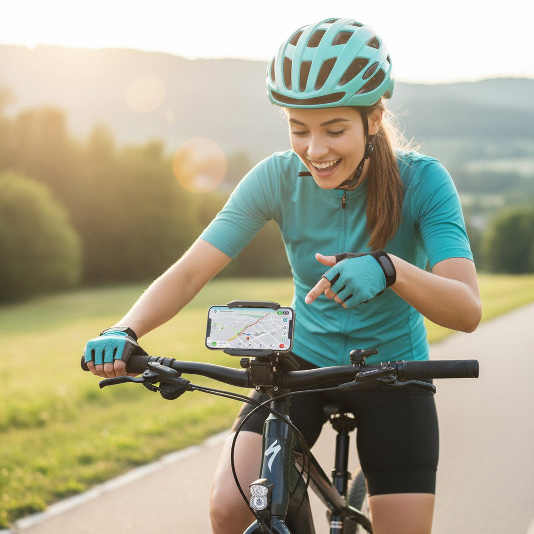 Fahrrad Halterung | Robuster Smartphone-Halter mit 360° Drehung | Stabilität für Sichere Navigation 4