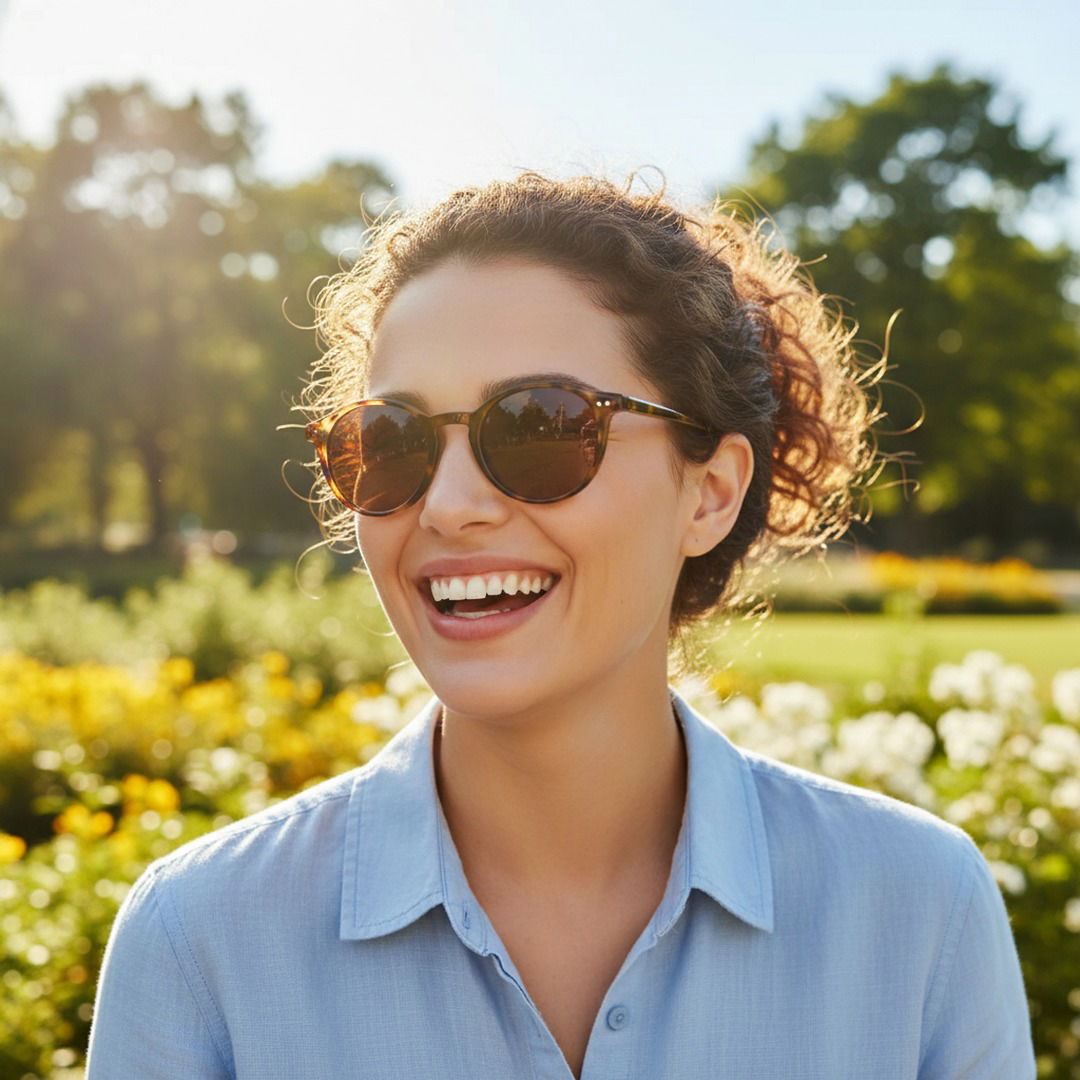 Unisex Runde Polarisierte Sonnenbrille | Retro Leopardenmuster für Sommer 2025 | UV400 Schutz und Bequemer Rahmen 5