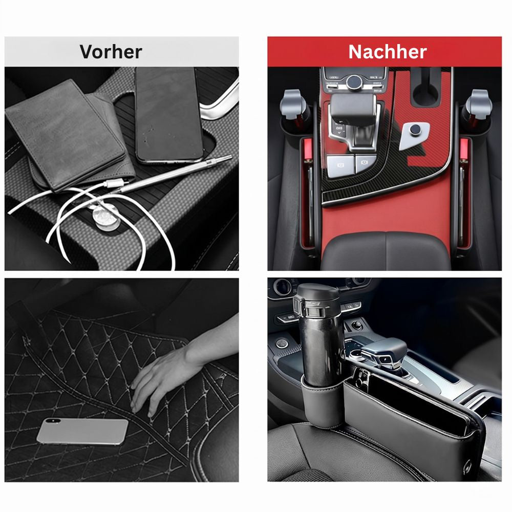 Karnz | Autositz Organizer mit modischem Design und Ladeanschluss | Praktische Aufbewahrungslösung für Ordnung im Auto 92