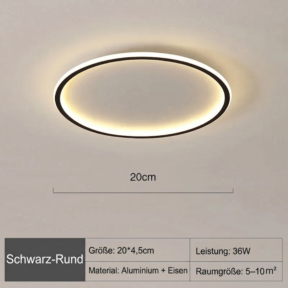 Runde LED Deckenleuchte | Skandinavisches Design mit Angenehmer Ausleuchtung für Wohnzimmer und Schlafzimmer 5