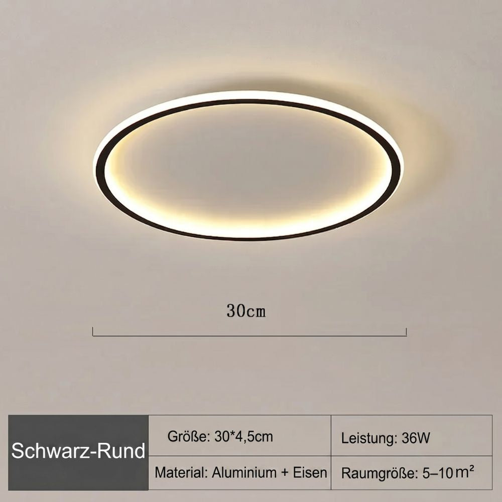 Runde LED Deckenleuchte | Skandinavisches Design mit Angenehmer Ausleuchtung für Wohnzimmer und Schlafzimmer 7