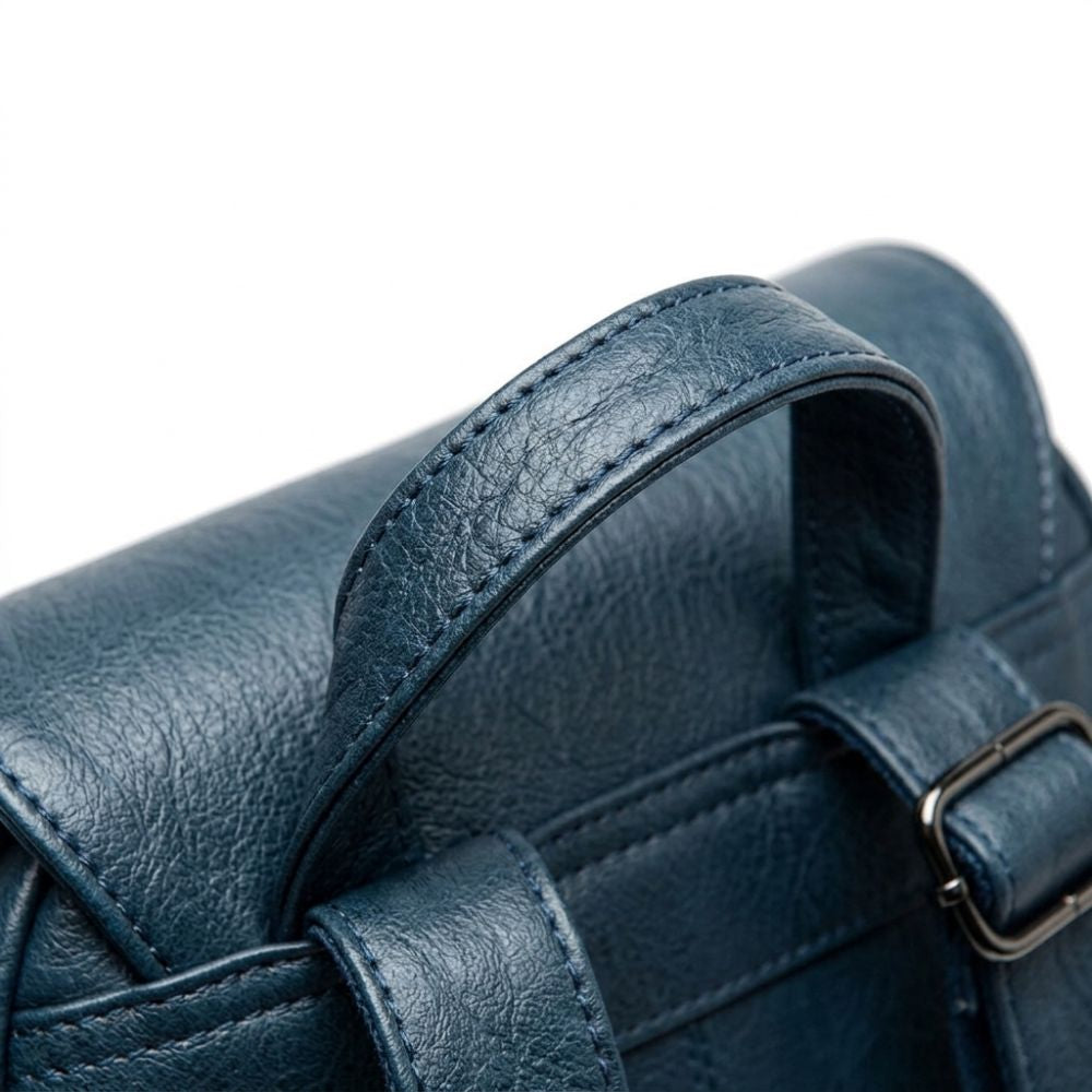 Eleganter Leder Rucksack Damen mit Durchdachter Fächeraufteilung | Stilvoller Begleiter für Alltag und Beruf