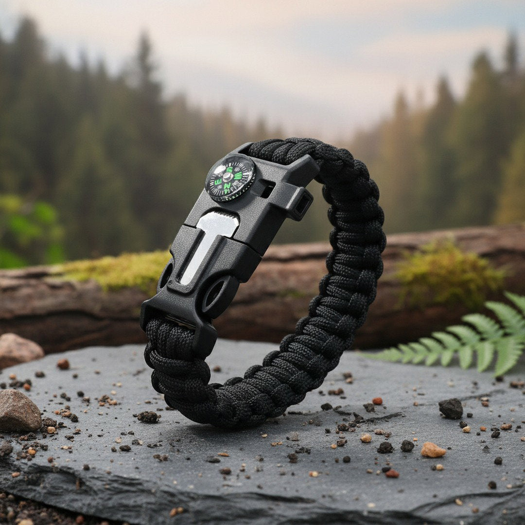 Abenteuer Armband | Paracord Survival Armband mit Multifunktion | Robuste Ausführung für Outdoor und Notfälle 5