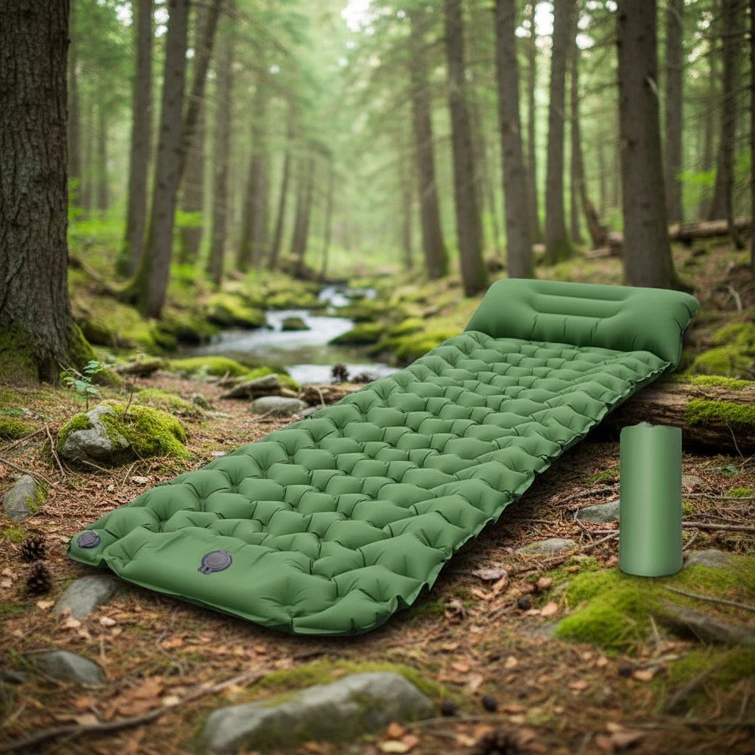 AirRest | Campingmatratze mit Integriertem Kissen | Ultraleicht und Kompakt für Optimalen Schlaf im Freien 8