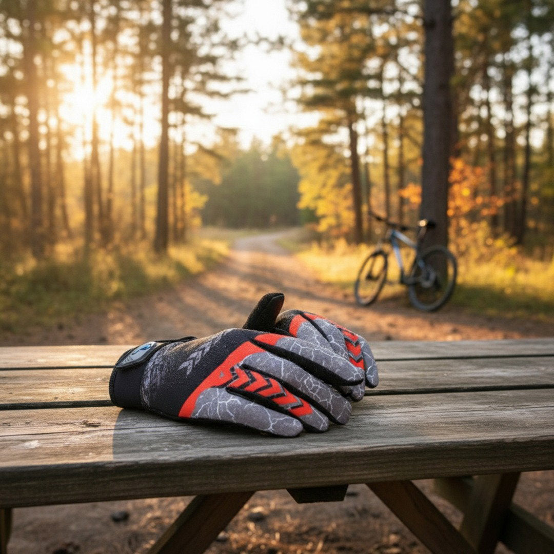 Atmungsaktive Fahrradhandschuhe mit Grip-Fläche und Touchscreen-Funktion für Herren und Damen 5