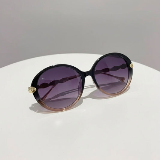 Damen Runde Farbverlauf-Sonnenbrille | Vintage Retro Stil für den Sommer | Modisch und Schutzbieten 3