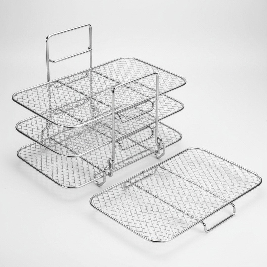 Edelstahl Multi-Layer Dörrgestell für Effiziente Dehydration mit Abnehmbarem Design für Vielseitige Nutzung in Luftfritteusen 6