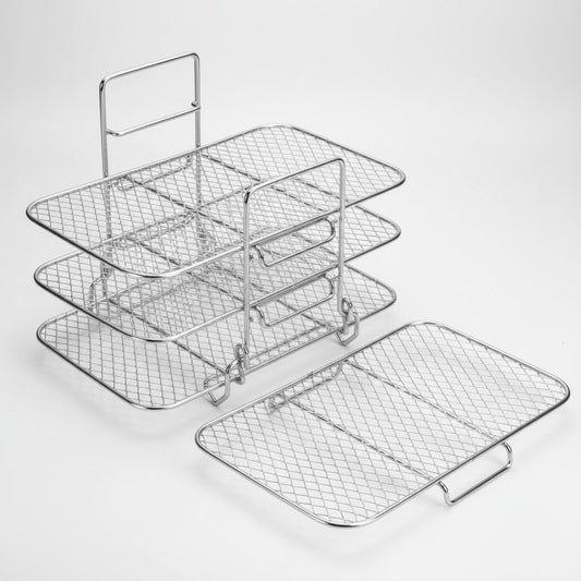 Edelstahl Multi-Layer Dörrgestell für Effiziente Dehydration mit Abnehmbarem Design für Vielseitige Nutzung in Luftfritteusen 6