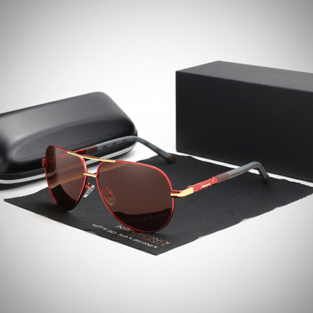 Elegante Herren-Sonnenbrille | Polarisierend mit UV400-Schutz | Stilvolles Aviator-Design für klaren Blick 2