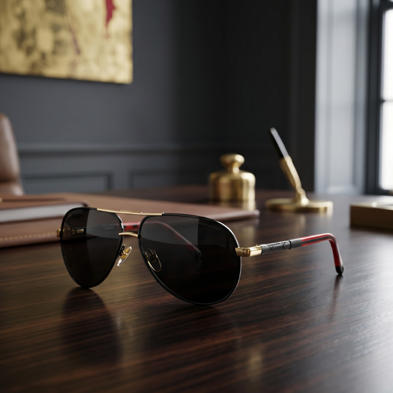 Elegante Herren-Sonnenbrille | Polarisierend mit UV400-Schutz | Stilvolles Aviator-Design für klaren Blick 2
