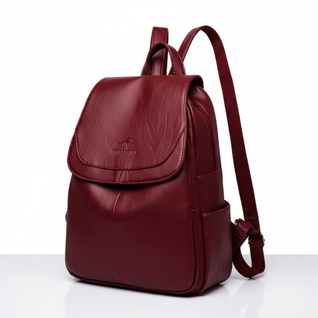 Eleganter Leder Rucksack Damen mit Durchdachter Fächeraufteilung | Stilvoller Begleiter für Alltag und Beruf 5
