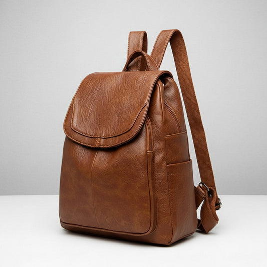 Eleganter Leder Rucksack Damen mit Durchdachter Fächeraufteilung | Stilvoller Begleiter für Alltag und Beruf 5