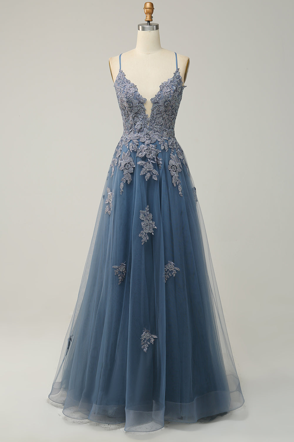 Elegantes Ballkleid in Dunkelgrün mit Spaghettiträgern | A-Linien-Silhouette für Optimalen Komfort und Figurbetonung 10