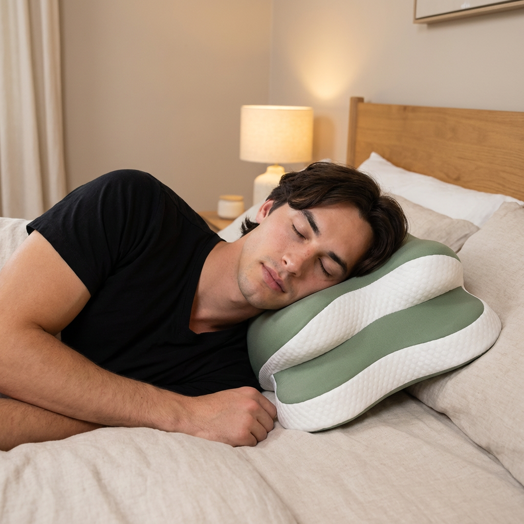 Ergonomisches Nackenkissen | Memory-Schaum mit Kontur | Nackenstützkissen für Nackenschmerzen lindern 1