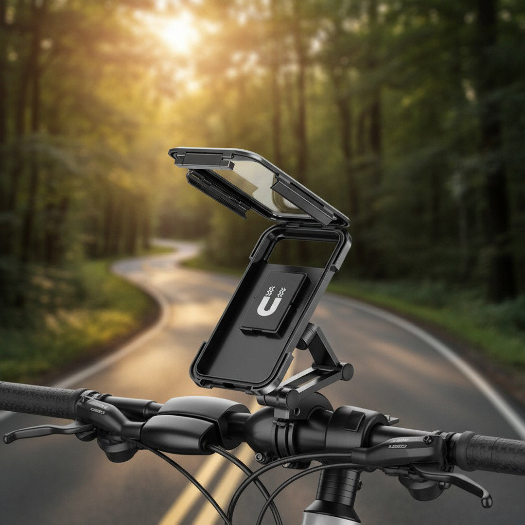 Fahrrad Smartphonehalter | 100% Wasserdicht mit 360-Grad Drehfunktion | Universelle Kompatibilität für Smartphones bis 7 Zoll 3