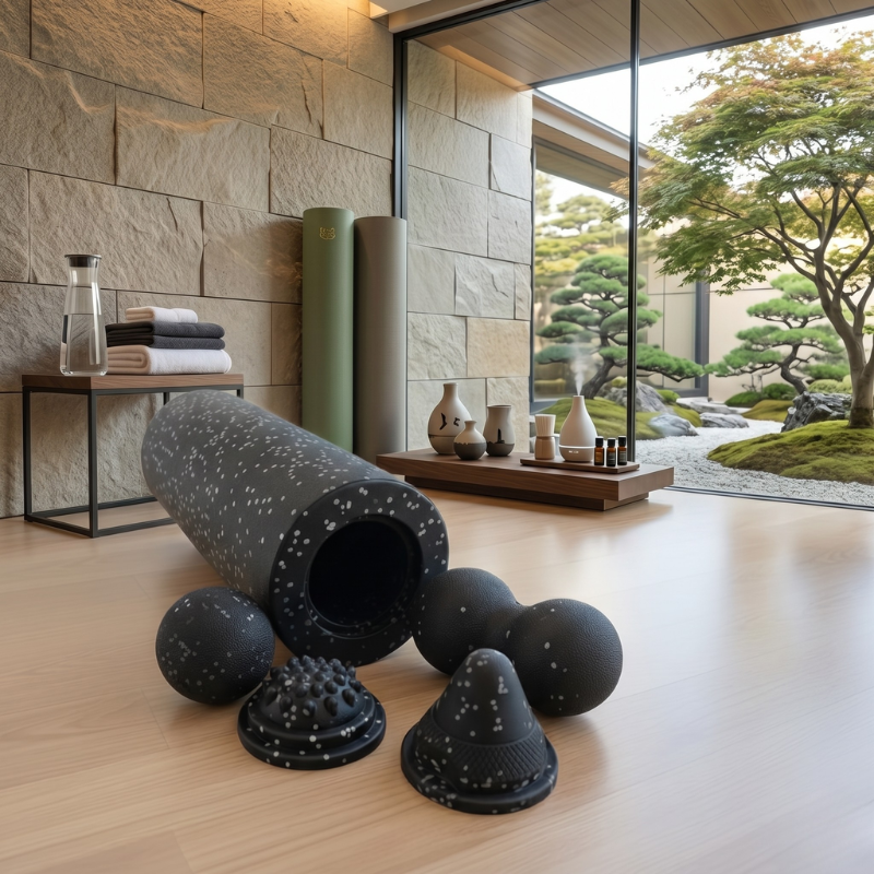 Faszienrolle Set | 5-in-1 Faszienrollen mit Vibrationsfunktion | Tragbares Massage-Set für Muskelentspannung und Flexibilität 3