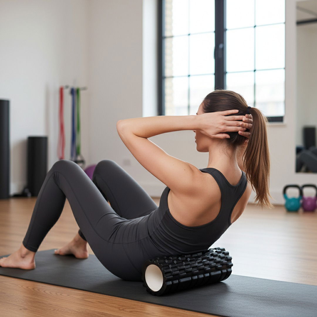 Fitness Rolle | 30 cm Yoga Schaumstoffrolle mit Triggerpunkt Therapie | Effektive Muskelentspannung für Home Gym 7