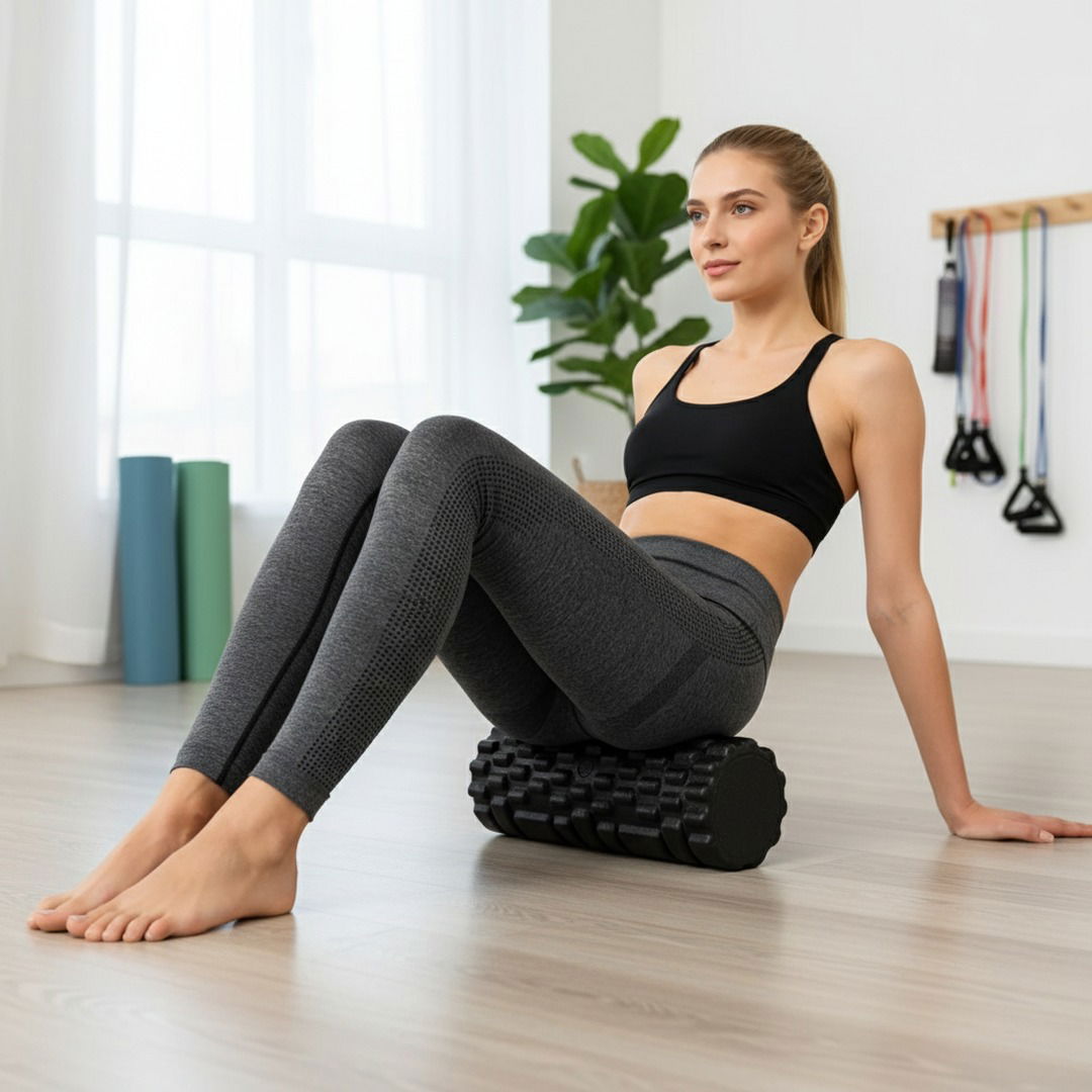 Fitnessrolle | Hochdichte Schaumstoffrolle mit 3 Massagebereichen | Leicht und langlebig für effektive Muskelregeneration 6