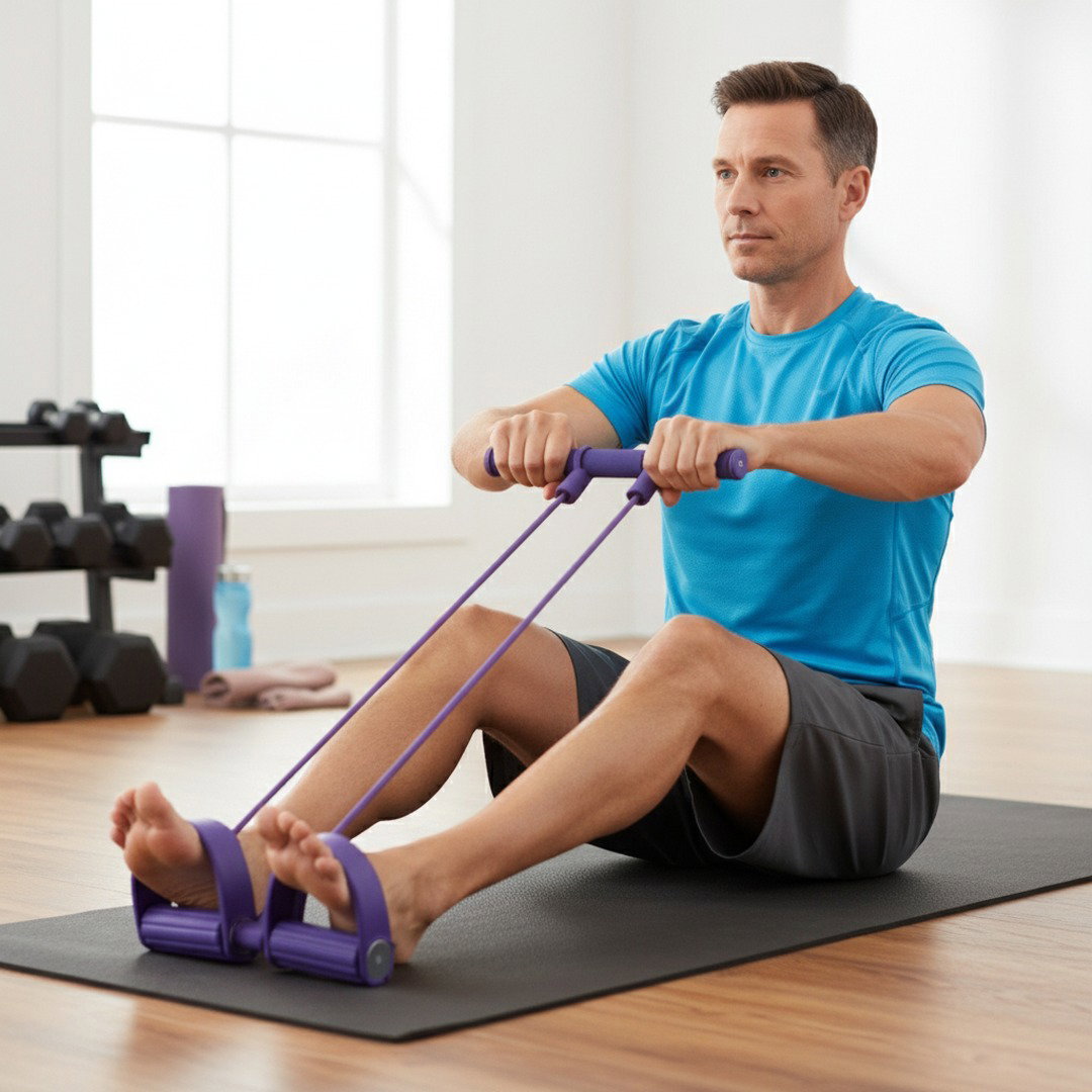 Flexano | Fitnessband Set mit Ergonomischen Griffen | Vielseitiges Training für Zuhause und Unterwegs 8