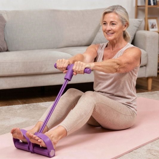 Flexano | Fitnessband Set mit Ergonomischen Griffen | Vielseitiges Training für Zuhause und Unterwegs 8