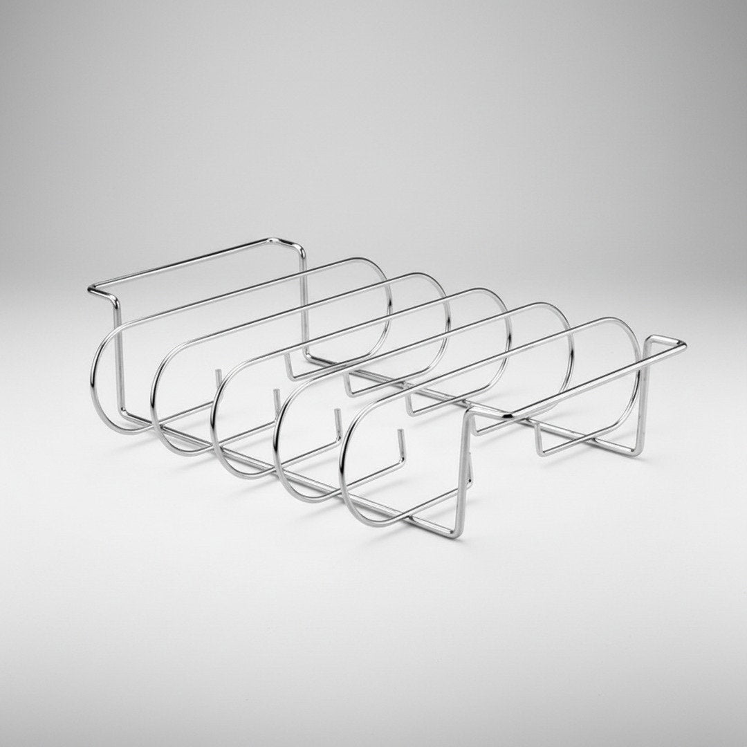 GrillMeister Pro | Grillzubehör Gasgrill Rippchenhalter mit Antihaftbeschichtung | Platzsparend für Perfekte BBQ Ergebnisse 2