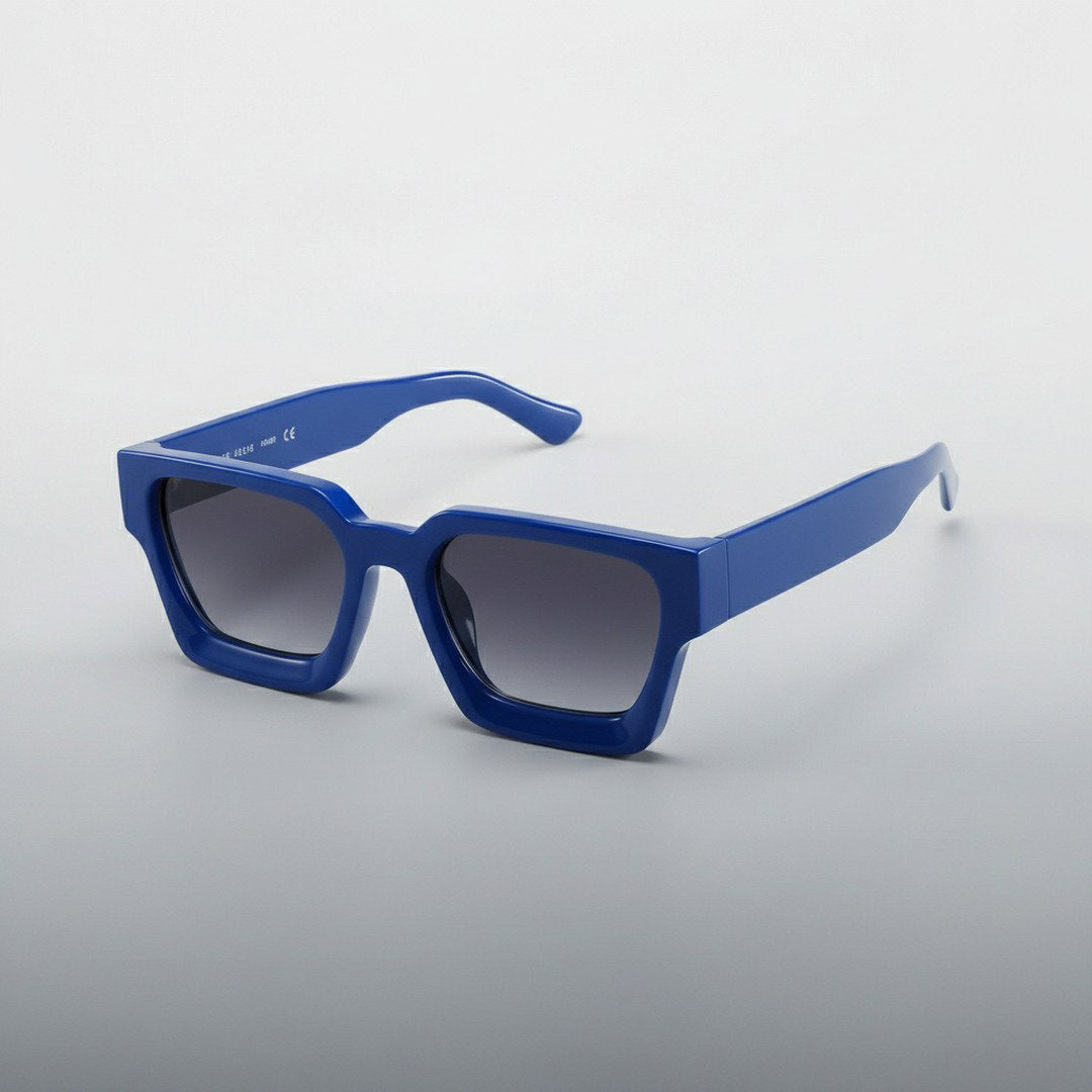Herren Retro Kunststoff Sonnenbrille | Elegante Eckige Designbrille mit UV400-Schutz 8