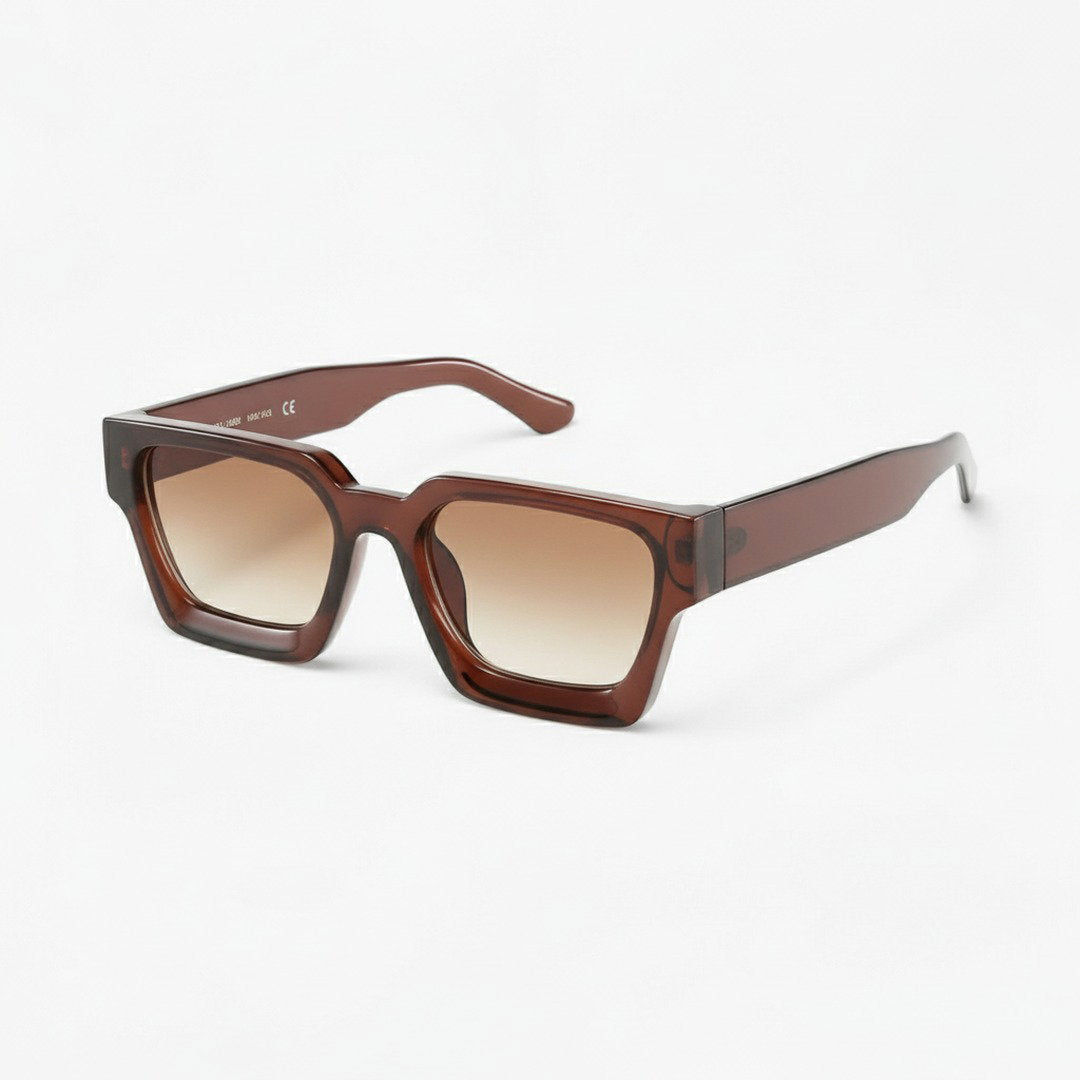 Herren Retro Kunststoff Sonnenbrille | Elegante Eckige Designbrille mit UV400-Schutz 8