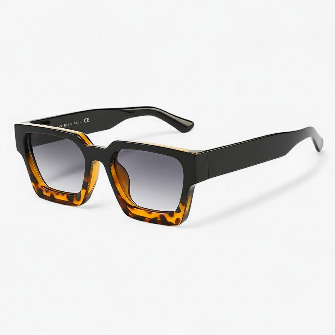 Herren Retro Kunststoff Sonnenbrille | Elegante Eckige Designbrille mit UV400-Schutz 8