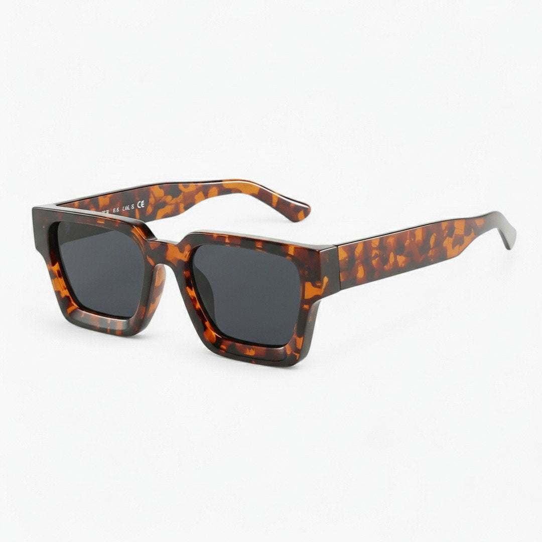 Herren Retro Kunststoff Sonnenbrille | Elegante Eckige Designbrille mit UV400-Schutz 8