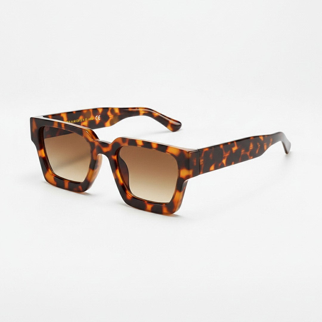 Herren Retro Kunststoff Sonnenbrille | Elegante Eckige Designbrille mit UV400-Schutz 8