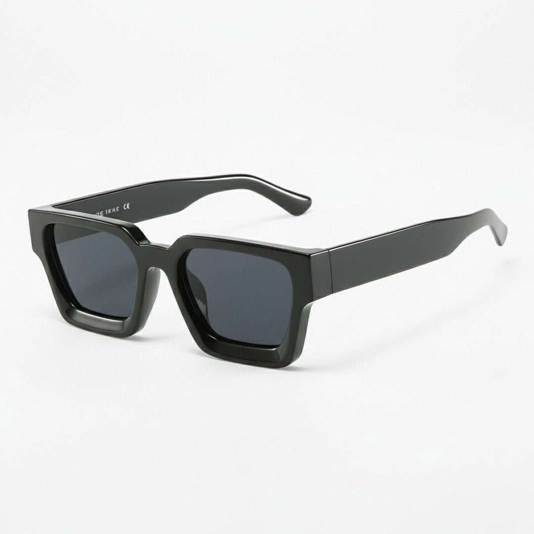 Herren Retro Kunststoff Sonnenbrille | Elegante Eckige Designbrille mit UV400-Schutz 8