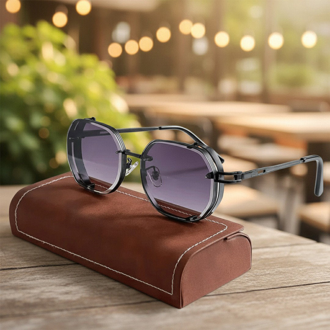 Herren Sonnenbrille | Elegante UV400-Sonnenbrille mit Stahlrahmen | Stilvolles Accessoire für Jeden Anlass 4