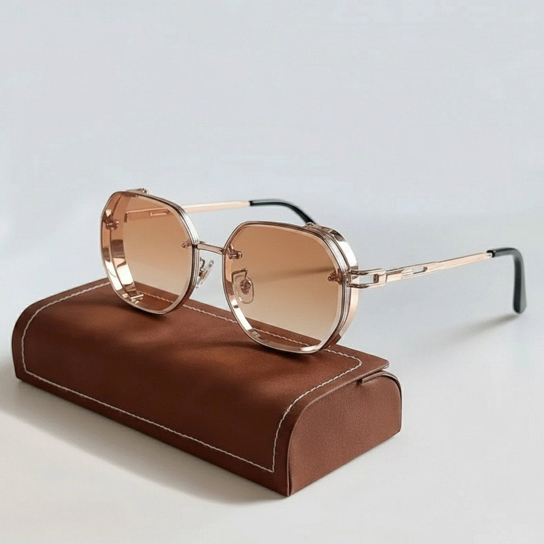 Herren Sonnenbrille | Elegante UV400-Sonnenbrille mit Stahlrahmen | Stilvolles Accessoire für Jeden Anlass 4