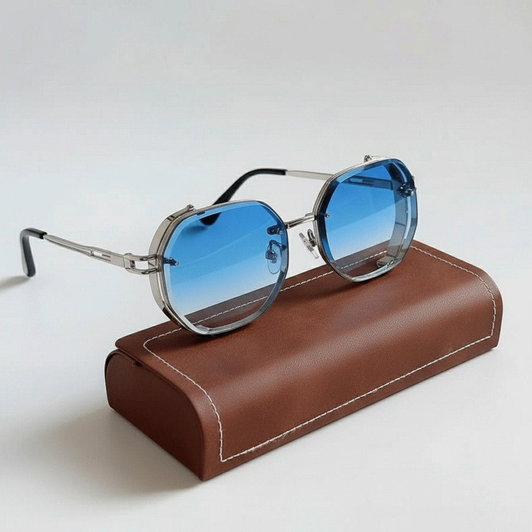 Herren Sonnenbrille | Elegante UV400-Sonnenbrille mit Stahlrahmen | Stilvolles Accessoire für Jeden Anlass 4