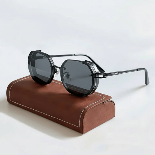 Herren Sonnenbrille | Elegante UV400-Sonnenbrille mit Stahlrahmen | Stilvolles Accessoire für Jeden Anlass 4