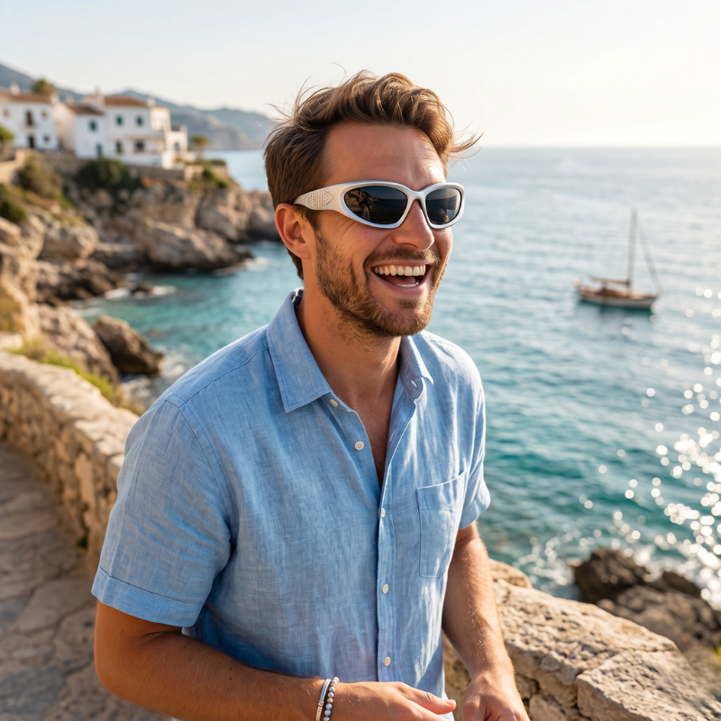 Herren Sportliche Retro Sonnenbrille | UV400 Schutz mit Verspiegelten Gläsern 6