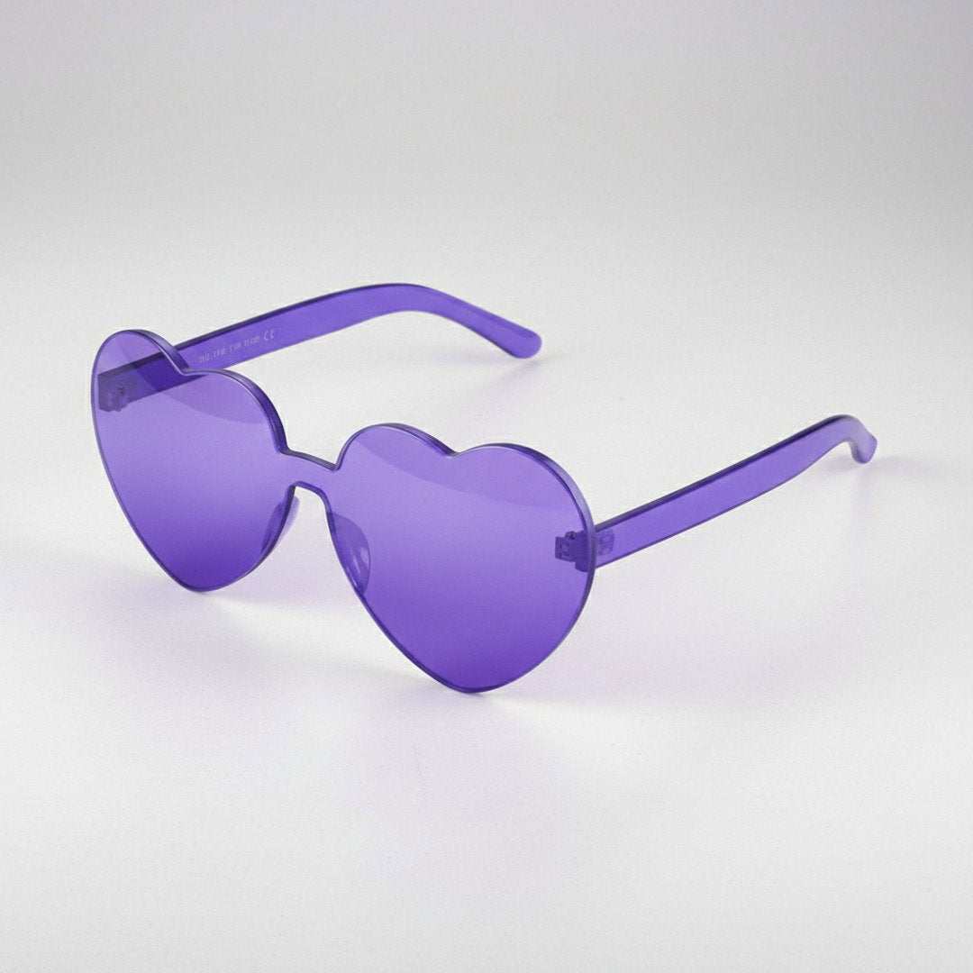 Herzförmige Sonnenbrille Damen | Randloses Design mit Transparenten Gläsern | Leichtes Accessoire für Stil und Komfort 9