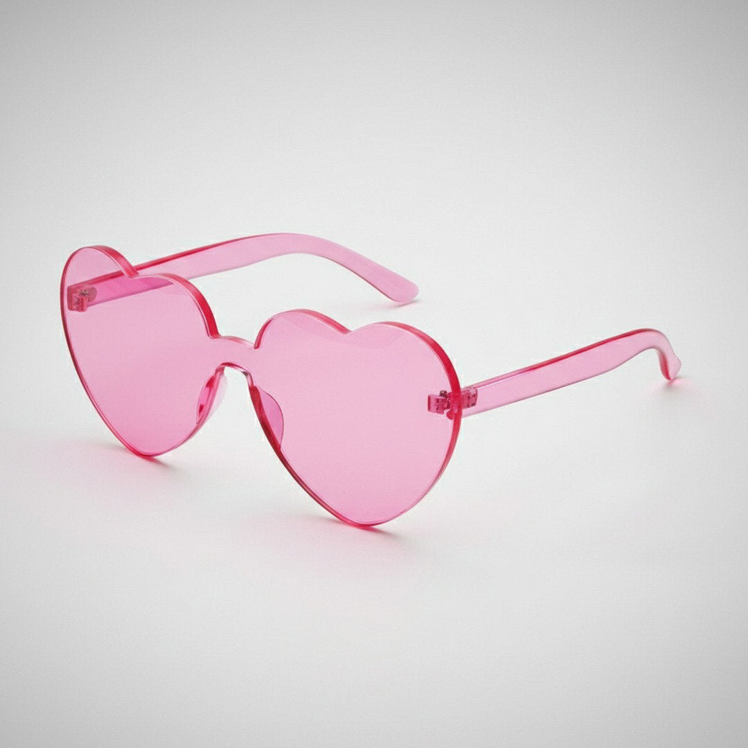 Herzförmige Sonnenbrille Damen | Randloses Design mit Transparenten Gläsern | Leichtes Accessoire für Stil und Komfort 9