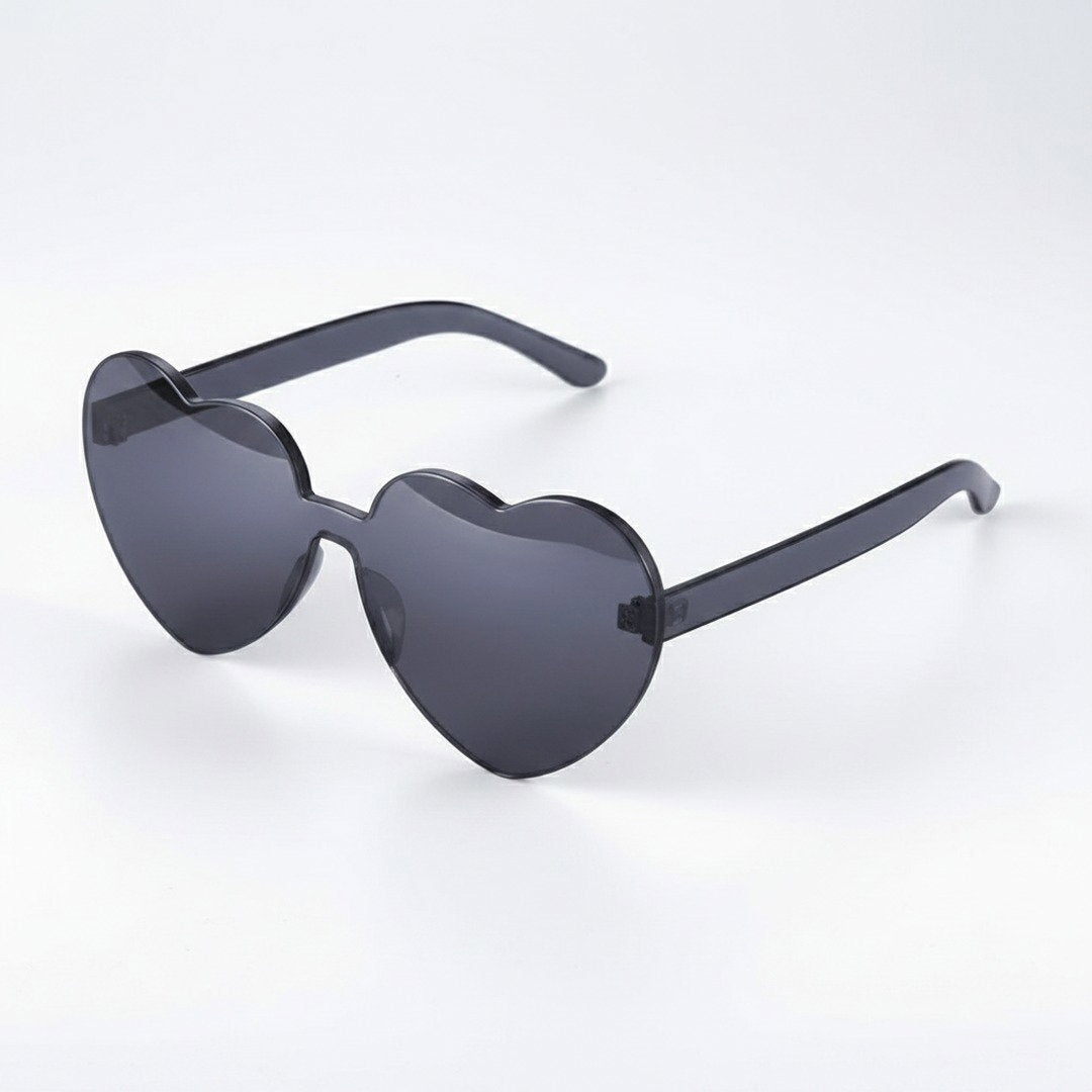 Herzförmige Sonnenbrille Damen | Randloses Design mit Transparenten Gläsern | Leichtes Accessoire für Stil und Komfort 9