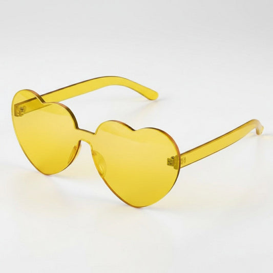 Herzförmige Sonnenbrille Damen | Randloses Design mit Transparenten Gläsern | Leichtes Accessoire für Stil und Komfort 9