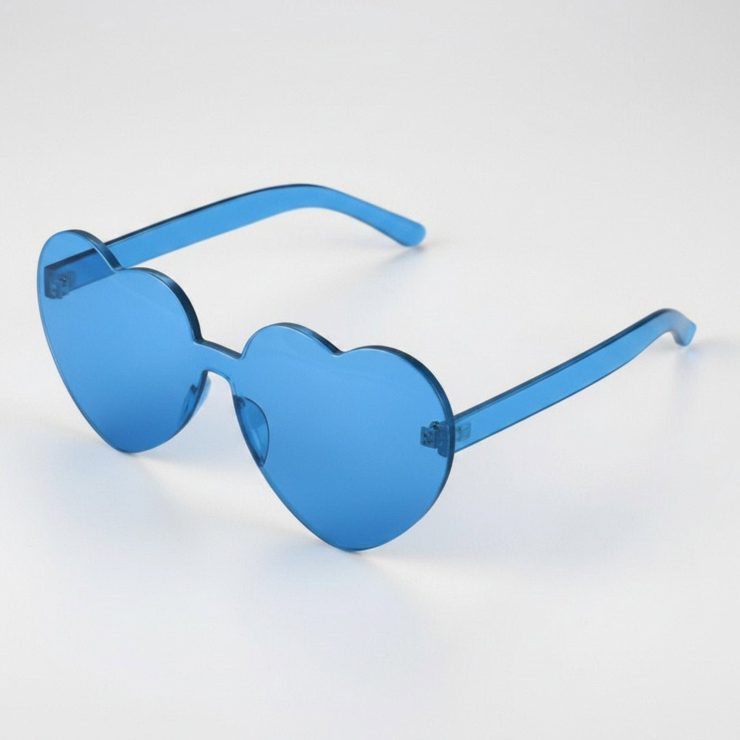 Herzförmige Sonnenbrille Damen | Randloses Design mit Transparenten Gläsern | Leichtes Accessoire für Stil und Komfort 9
