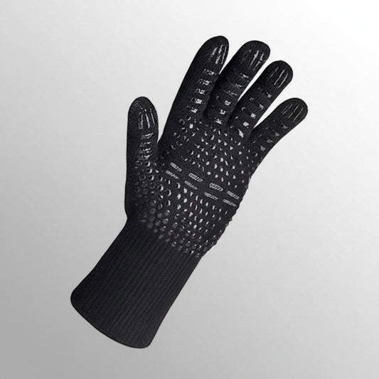 Hitzebeständiger Grillhandschuh | Rutschfeste Silikonbeschichtung für Optimalen Grip | Beidseitig Tragbar bis 800 °C 0