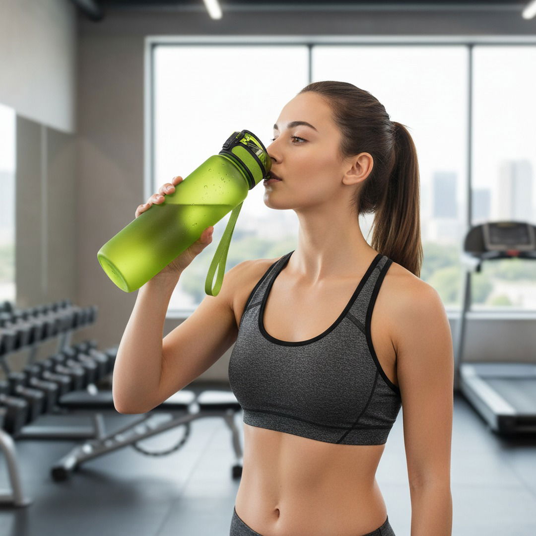 HydraHero | Trinkflasche Sport mit Zeitmarkierungen & Trinkhalm | 1 Liter für Optimale Hydration 3