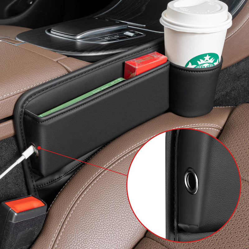 Karnz | Autositz Organizer mit modischem Design und Ladeanschluss | Praktische Aufbewahrungslösung für Ordnung im Auto 2