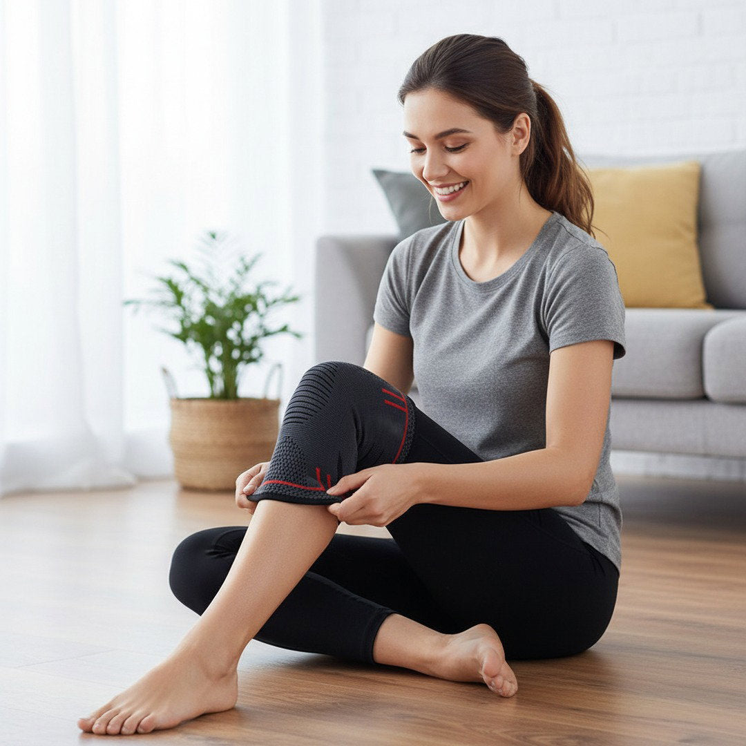 Kniebandage Sport | Elastische Kniebandage mit Schnellverschluss für Optimalen Komfort 2