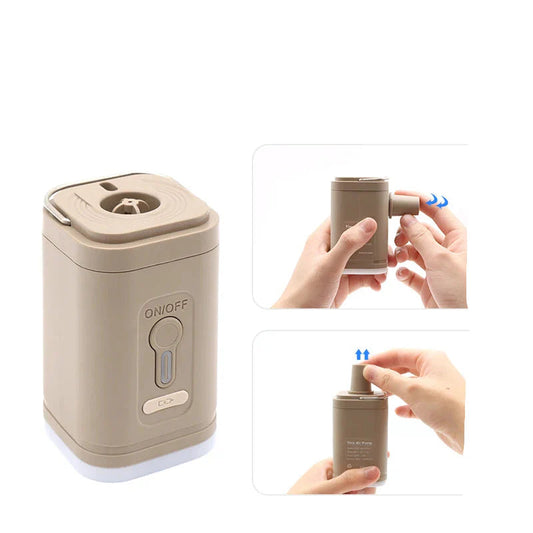 Kompakte Elektrische Luftpumpe | USB-Akku mit 2-in-1 Funktion | Ideal zum Aufpumpen und Absaugen 0