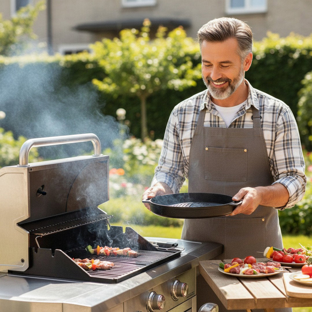 Kompakter Grill | Mini BBQ Antihaft Grill aus Aluminiumlegierung | Perfektes Grillerlebnis für Unterwegs 5