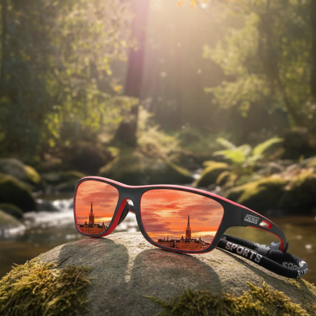 Outdoor-Sportbrille | Polarisierte Fahrradbrille mit UV400 Schutz | Leicht und Flexibel für Aktive 4